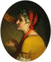 Portrait of a Lady with a Harp - Friedrich von Amerling — artwork view