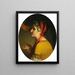 Portrait of a Lady with a Harp - Friedrich von Amerling — framed artwork on a wall