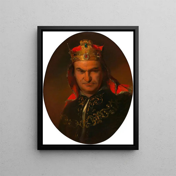 Boguwil Dawison in the role of Richard III - Friedrich von Amerling — framed artwork on a wall