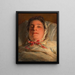 Emilie Amerling née Heinrich on the sickbed, third wife of the artist - Friedrich von Amerling — framed artwork on a wall