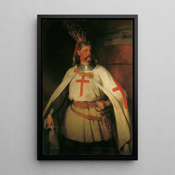 L'archiduc Léopold en croisé - Friedrich von Amerling — framed artwork on a wall