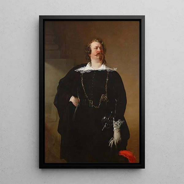 Bourgmestre flamand Baron Pfuel - Friedrich von Amerling — framed artwork on a wall