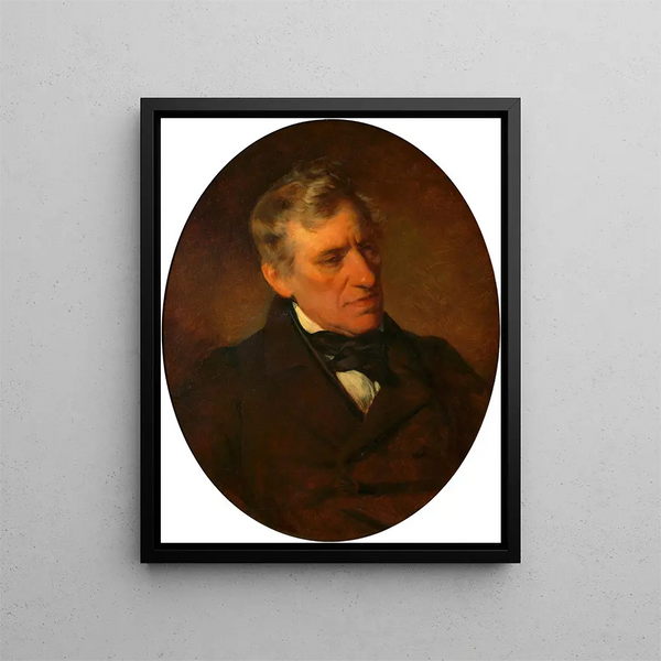 Franz Grillparzer - Friedrich von Amerling — framed artwork on a wall