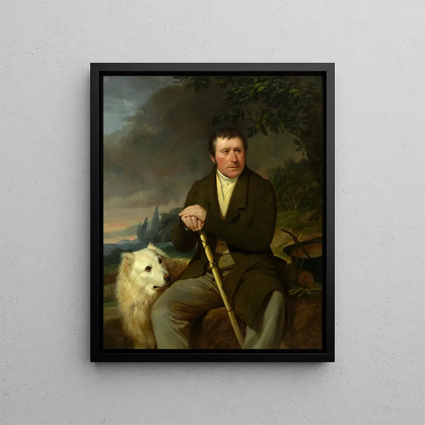 Friedrich Ludwig Müller, marchand et fondateur de l'hospice de Düsseldorf - Friedrich von Amerling — framed artwork on a wall