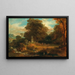 Ideal Landscape Painting - Friedrich von Amerling — framed artwork on a wall