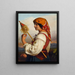 Italian Chiaruccia with distaff - Friedrich von Amerling — framed artwork on a wall