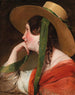 Girl with Straw Hat - Friedrich von Amerling — artwork view