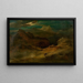 Landscape Moon Walpurgis Night - Friedrich von Amerling — framed artwork on a wall