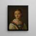 Portrait of a Young Girl - Friedrich von Amerling — framed artwork on a wall