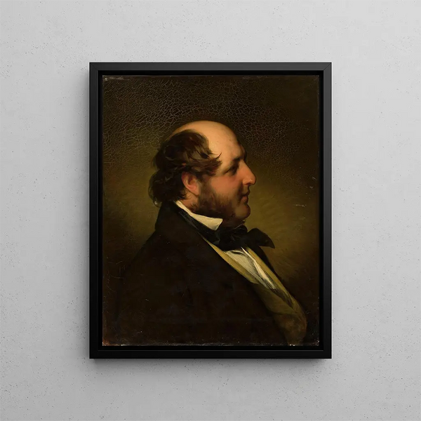 Portrait Painting of Władysław Branicki - Friedrich von Amerling — framed artwork on a wall