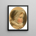 Portrait of a young girl (Case Conflict) - Friedrich von Amerling — framed artwork on a wall