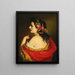 Portrait of a young girl in profile with headbands in her hair - Friedrich von Amerling — framed artwork on a wall