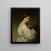 Portrait of a Young Woman - Friedrich von Amerling — framed artwork on a wall
