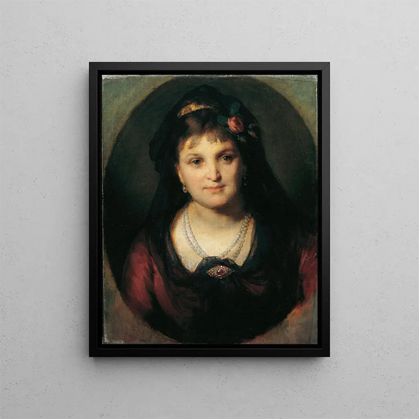 Rosalia Hermann - Friedrich von Amerling — framed artwork on a wall