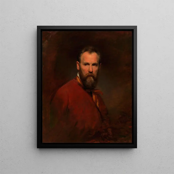 Self-portrait by Friedrich von Amerling - Friedrich von Amerling — framed artwork on a wall