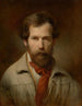 Self-portrait painting - Friedrich von Amerling — artwork view