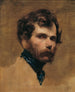 Self-portrait with blue tie - Friedrich von Amerling — artwork view