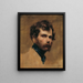 Self-portrait with blue tie - Friedrich von Amerling — framed artwork on a wall