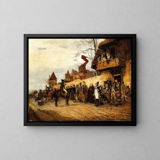 La Réquisition - Friedrich von Puteani — framed artwork on a wall