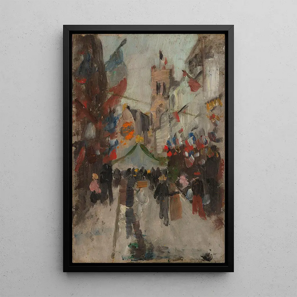 July in Dieppe - Frits Thaulow — framed artwork on a wall