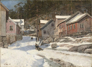 Rue à Krager - Frits Thaulow — artwork view
