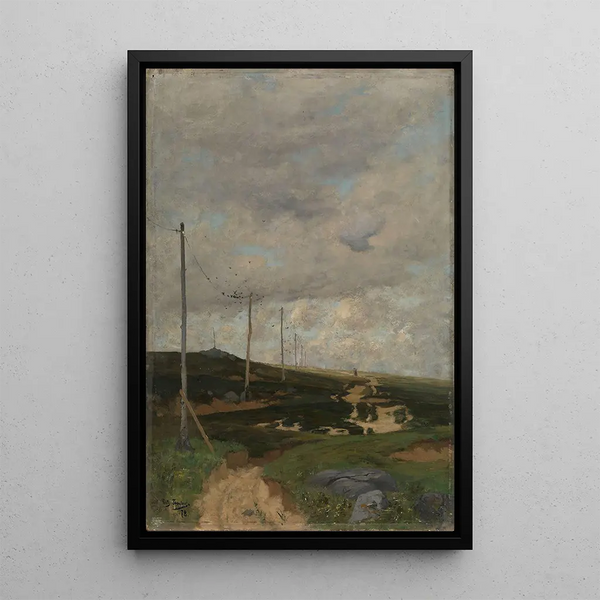 View of Jæren - Frits Thaulow — framed artwork on a wall