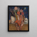 Flowers over the city - Frits van den Berghe — framed artwork on a wall