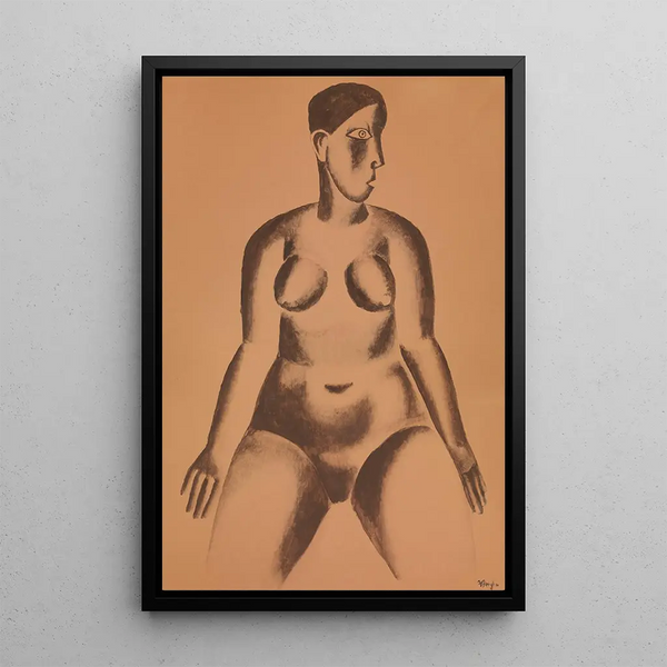 Nude - Frits van den Berghe — framed artwork on a wall