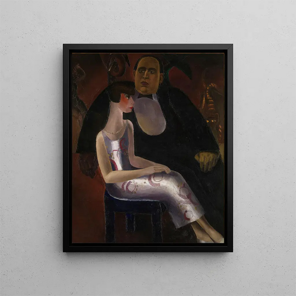 Paul-Gustave van Hecke and his wife Norine De Schrijver - Frits van den Berghe — framed artwork on a wall