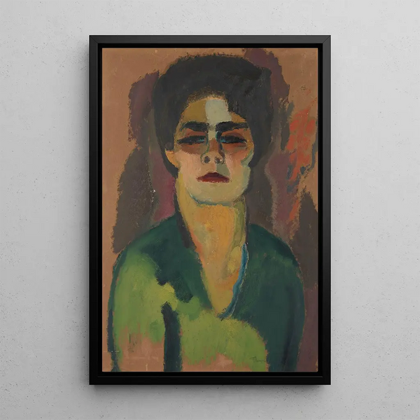 Portrait of Fortuna Brulez - Frits van den Berghe — framed artwork on a wall