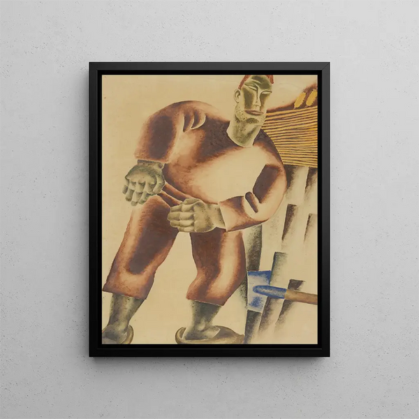 Farmhouse Sleeping - Frits van den Berghe — framed artwork on a wall