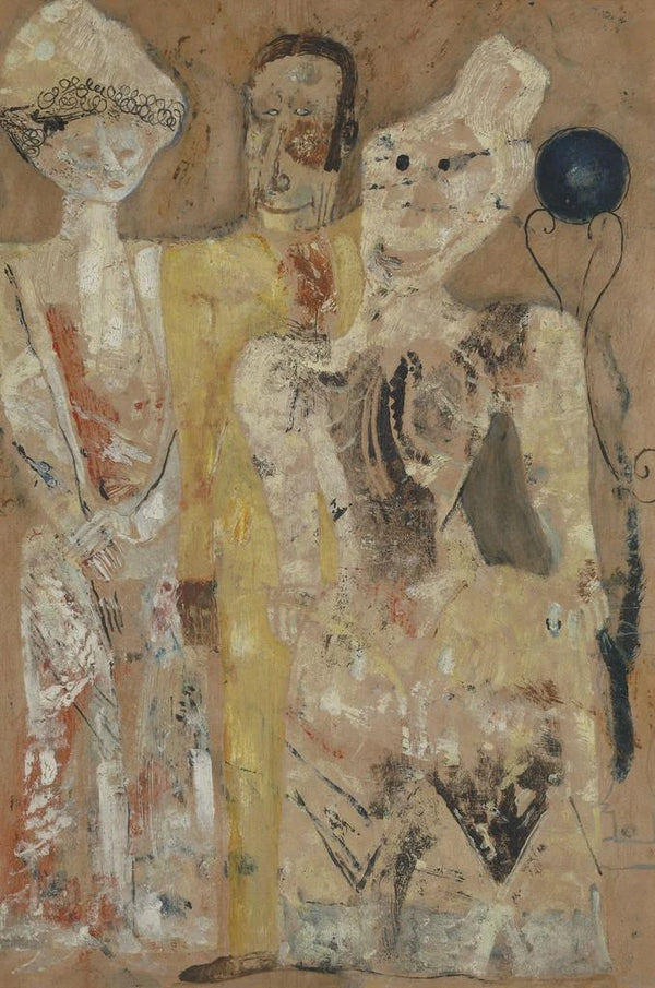 Three Figures - Frits van den Berghe — framed artwork on a wall