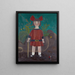 Yvonne - Fritz Baumann — framed artwork on a wall