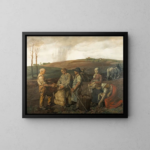 The Potato Harvest - Fritz Boehle — framed artwork on a wall