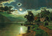 Night by moonlight on a lake - Fritz Chwala — artwork view