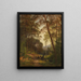 Picnic in the Forest Clearing - Fritz Ebel — framed artwork on a wall