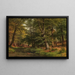 Wood Gatherers in the Beech Forest - Fritz Ebel — framed artwork on a wall