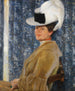 Portrait of Anna Erler with a feathered hat - Fritz Erler — artwork view