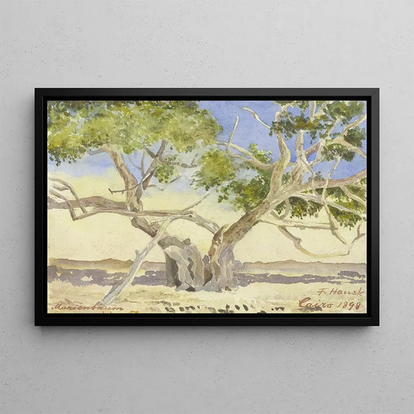 The Tree of Mary near Cairo - Fritz Hauck — framed artwork on a wall