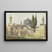 Partial view of Jerusalem with a view of the Omar Mosque - Fritz Hauck — framed artwork on a wall