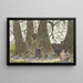 Two Arabs in front of a giant tree used as a dwelling - Fritz Hauck — framed artwork on a wall