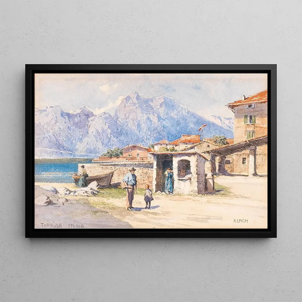 Near Torbole - Fritz Lach — framed artwork on a wall