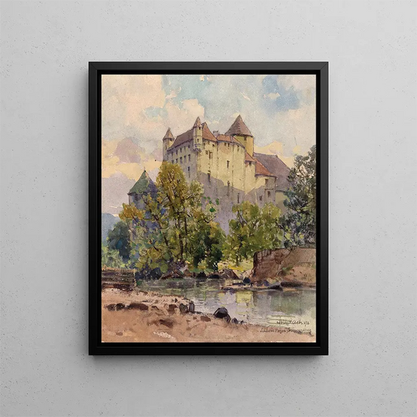 Château de Hoyos-Schwertberg - Fritz Lach — framed artwork on a wall