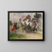 Les Cosaques pillent un château - Fritz Neumann — framed artwork on a wall