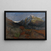 Mountain summit painting in Engadine - Fritz Overbeck — framed artwork on a wall