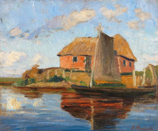 Hamehtte with Torfkahn - Fritz Overbeck — artwork view