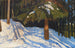 Forest of pines under the snow - Fritz Overbeck — artwork view