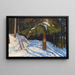 Forest of pines under the snow - Fritz Overbeck — framed artwork on a wall