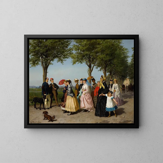 A Walk - Fritz Paulsen — framed artwork on a wall