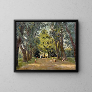 Summer in the Park - Fritz Rhein — framed artwork on a wall